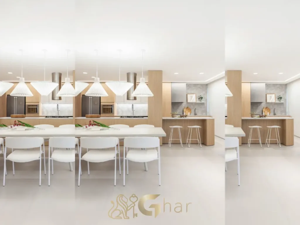 Sala e cozinha integradas apartamento Artesano Oscar Porto Paraíso São Paulo