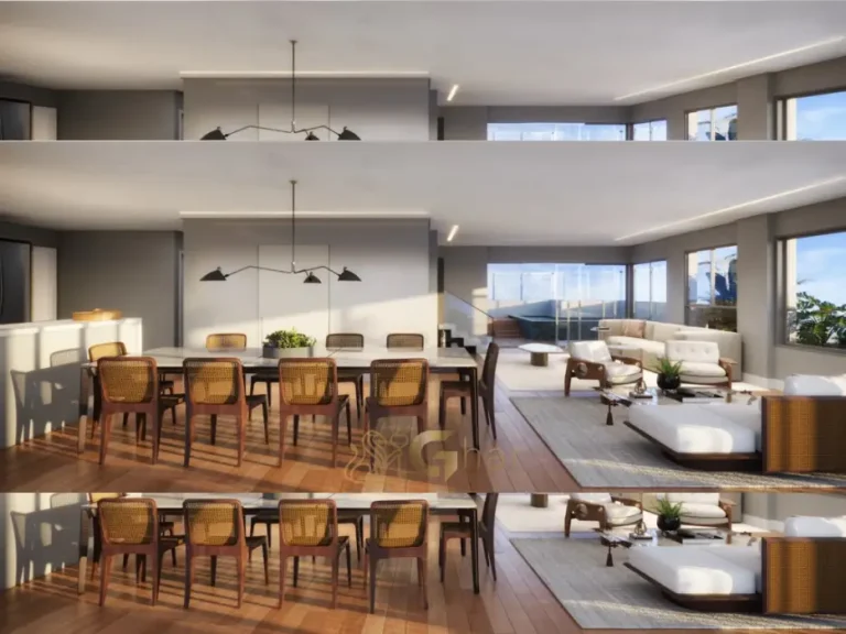 Apartamento duplex living inferior Artesano Oscar Porto Paraíso São Paulo