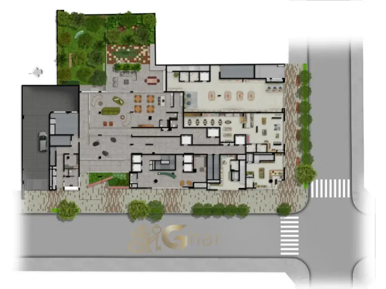 Planta áreas comuns térreo Artesano Oscar Porto Paraíso São Paulo