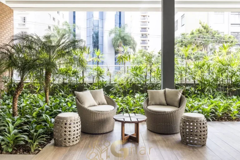 Apartamentos Beyond Jardins lounge externo São Paulo