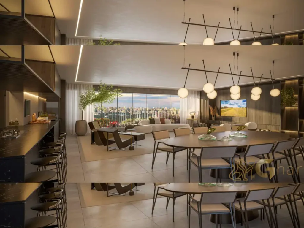 Sala de jantar integrada ao living Bosque Vila Nova Conceição