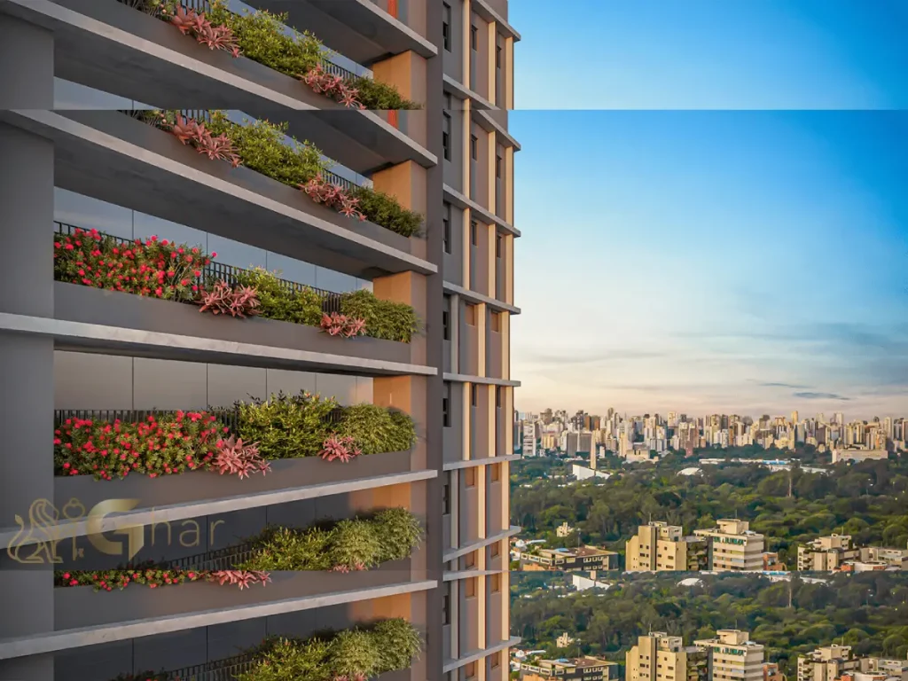 Fachada com varandas Bosque Vila Nova Conceição São Paulo