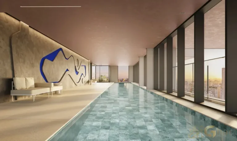 Piscina coberta climatizada do Edifício MAAM Paraíso