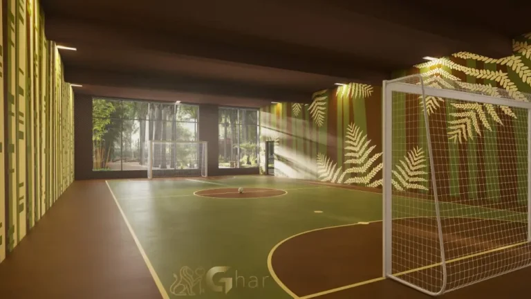 Quadra coberta do Edifício MAAM Paraíso para esportes e lazer