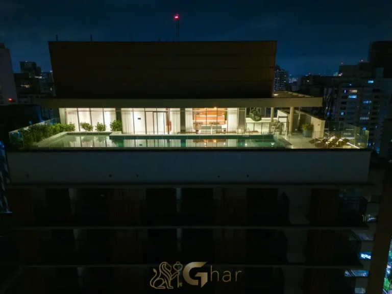 Vista aérea noturna H.Paulista Studios Paraíso São Paulo