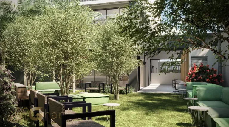 Área externa jardim H.Paulista Studios Paraíso São Paulo