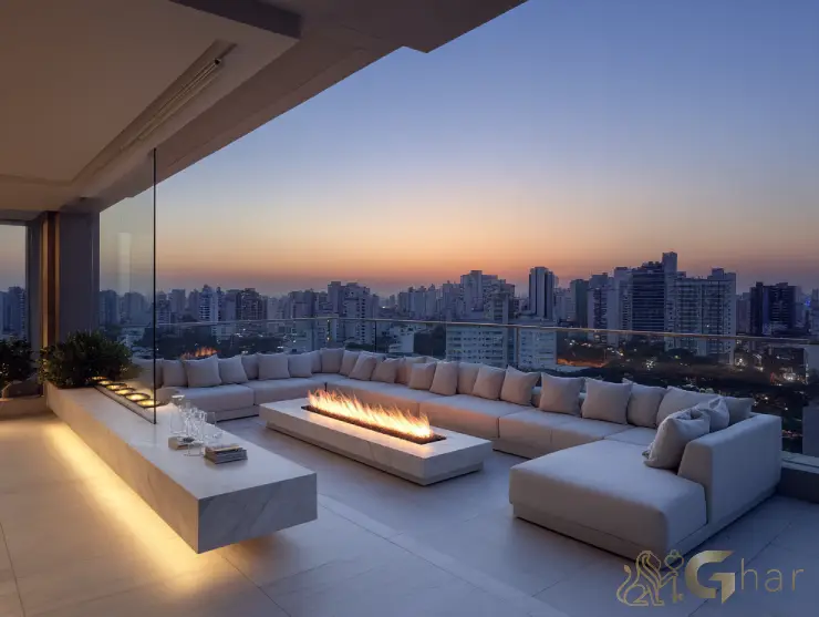 Cobertura de alto padrão com vista panorâmica da cidade – imóveis à venda em São Paulo