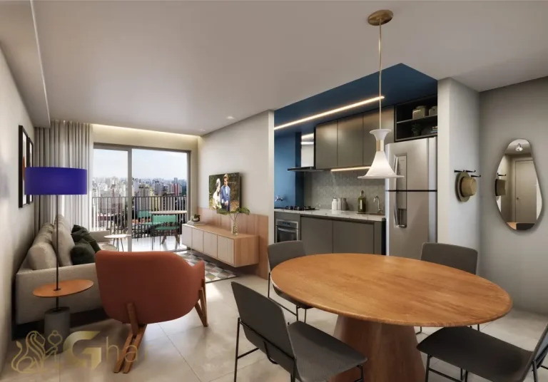 Living decorado 67m² Onze Vila Clementino São Paulo