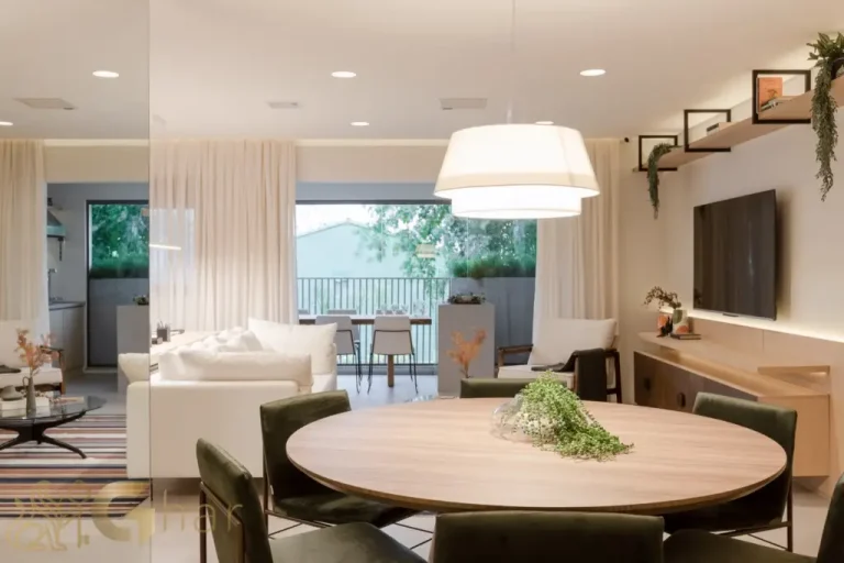 Living com varanda decorado 115m² Onze Vila Clementino São Paulo