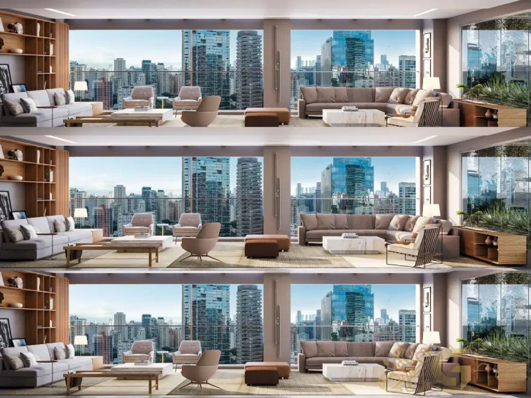 Living cobertura inferior Praça Faria Lima Vila Olímpia São Paulo