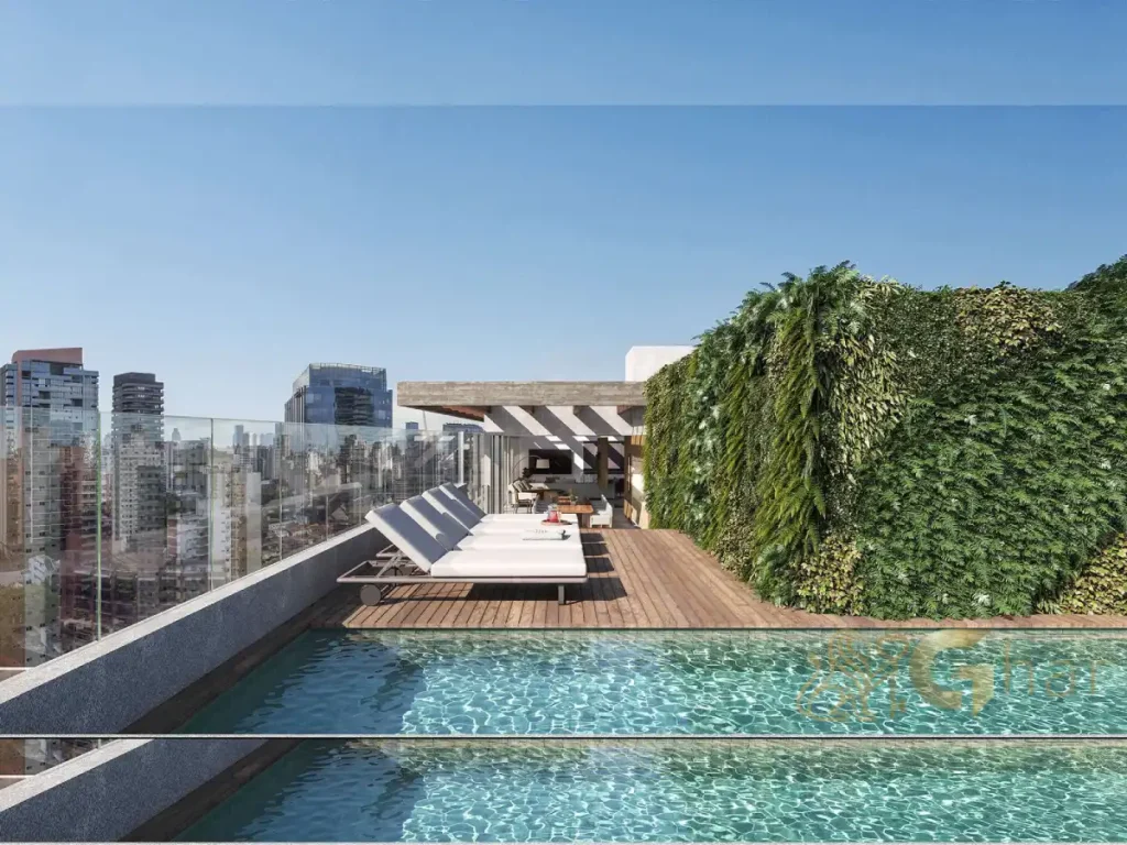 Piscina cobertura Praça Faria Lima Vila Olímpia São Paulo