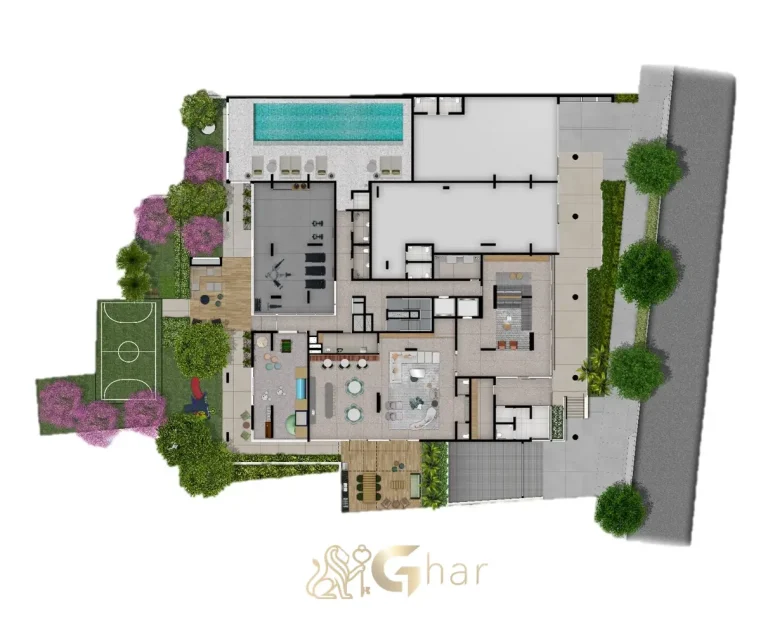 Planta garden 163m² 3 suítes Sintonia Ibirapuera São Paulo