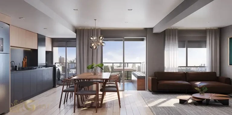 Living decorado 83m² Sintonia Ibirapuera São Paulo