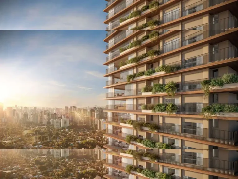 Fachada com floreiras e irrigação automática Visar Jardim Europa