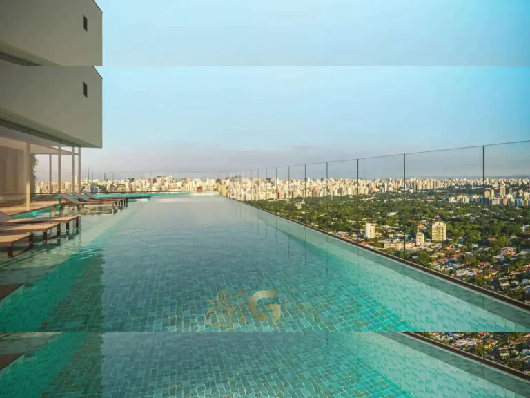 Piscina rooftop Visar Jardim Europa com vista panorâmica