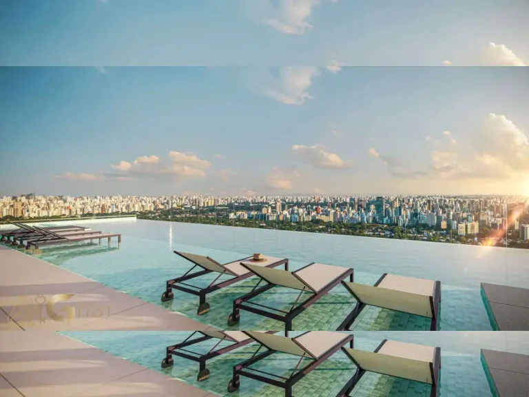 Piscina borda infinita Visar Jardim Europa rooftop