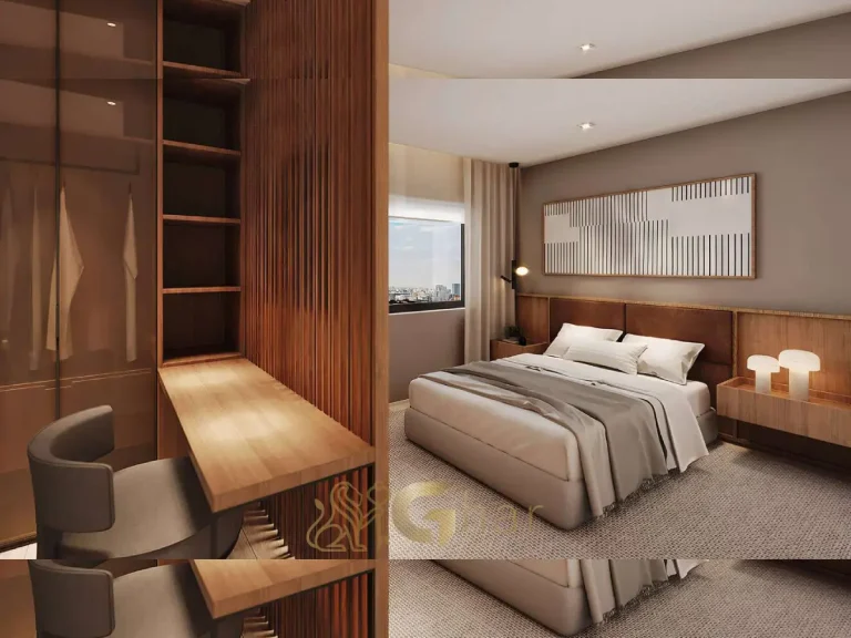 Dormitório suíte master 175 m² Vittrino Francisca Julia Santana São Paulo