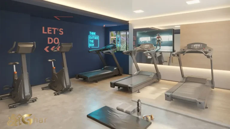 Academia fitness no condomínio 011 Brooklin Residence em São Paulo