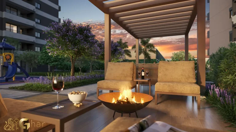 Espaço lareira relax no 011 Brooklin Residence em São Paulo