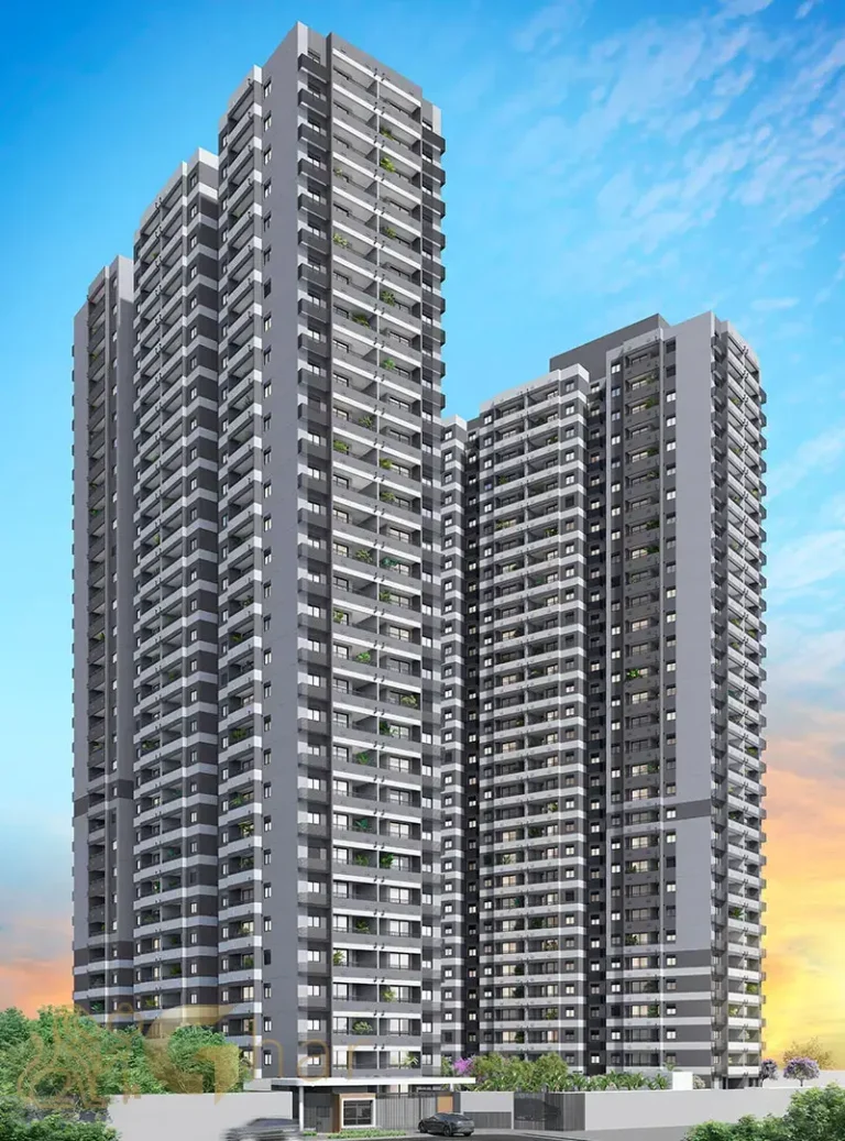 Fachada do condomínio 011 Brooklin Residence no Brooklin em São Paulo