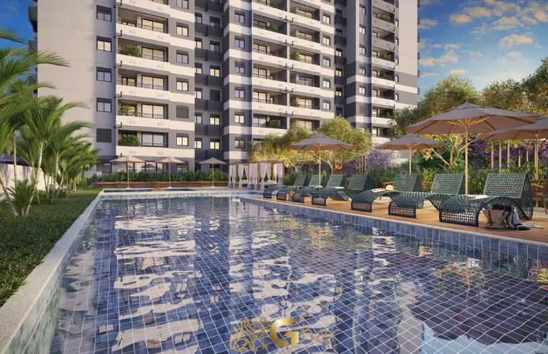 Piscina do condomínio 011 Brooklin Residence em São Paulo