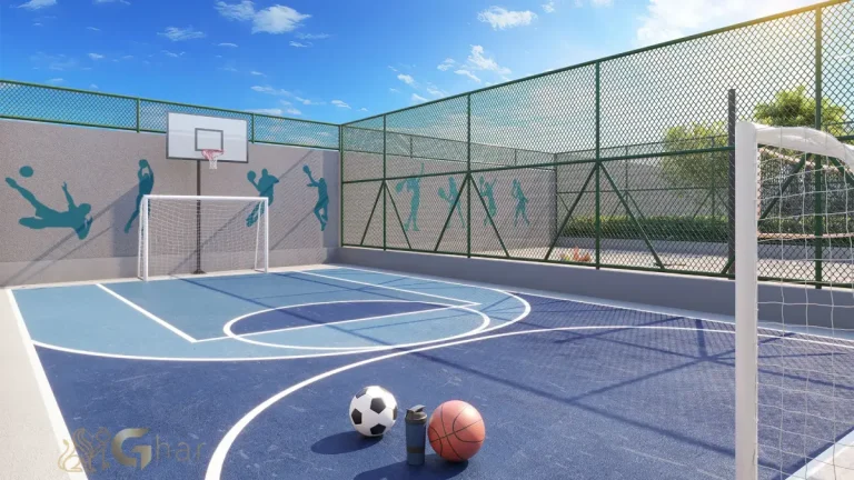 Quadra recreativa no condomínio 011 Brooklin Residence em São Paulo