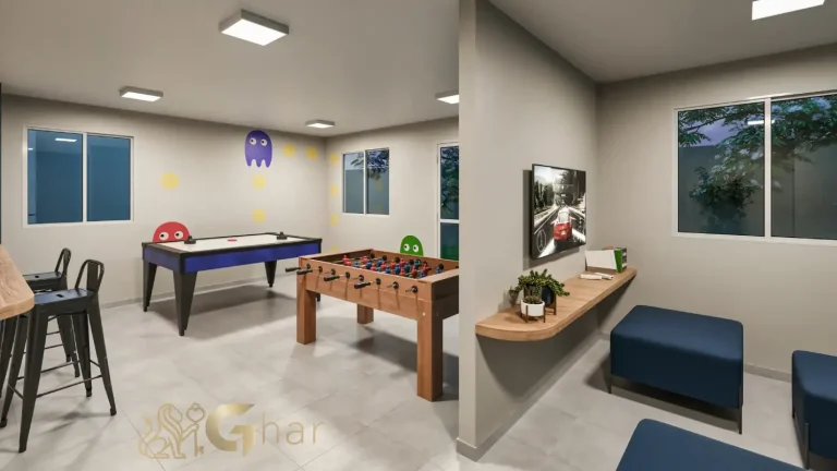 Salão de jogos do condomínio Abyatá Santo Amaro