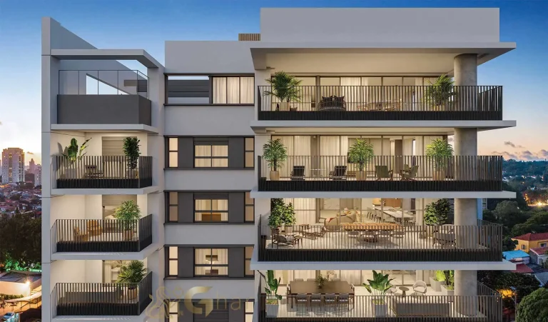Fachada com varandas no Agami Park Residences Moema