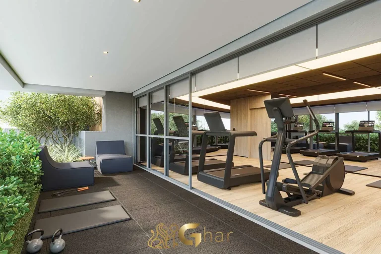 Área de fitness externo no Agami Park Residences Moema