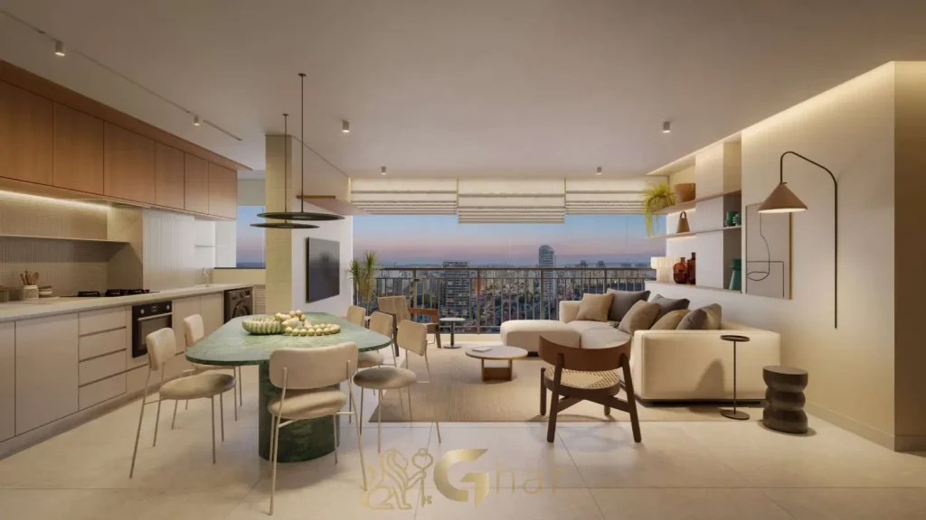 Apartamento decorado com living no Almadá Vila Madalena