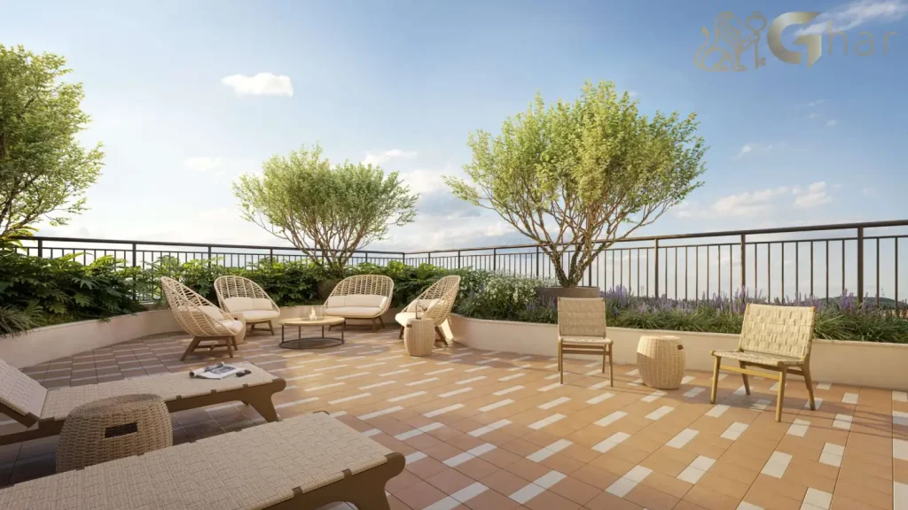 Espaço lounge no condomínio Almadá Vila Madalena