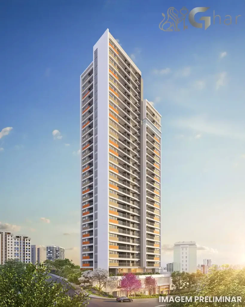 Fachada moderna do Almadá Vila Madalena em São Paulo