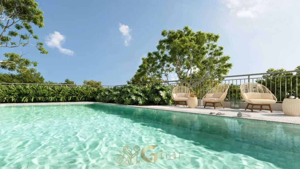 Piscina no condomínio Almadá Vila Madalena em São Paulo