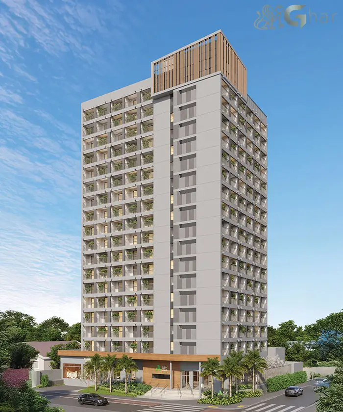 Fachada do condomínio Alt Studios by Eztec Chácara Santo Antônio