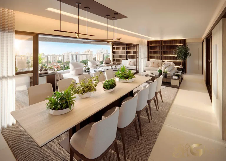 Apartamento decorado 262 m² living no Ampère Brooklin São Paulo