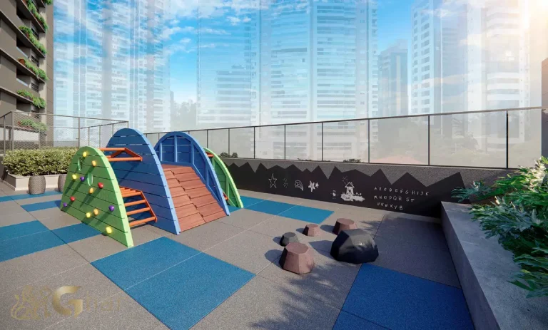 Playground infantil no condomínio Ampère Brooklin em São Paulo