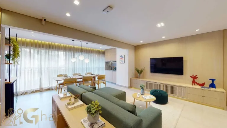 Sala de TV 95m² apartamento decorado Astral Saúde Saúde São Paulo