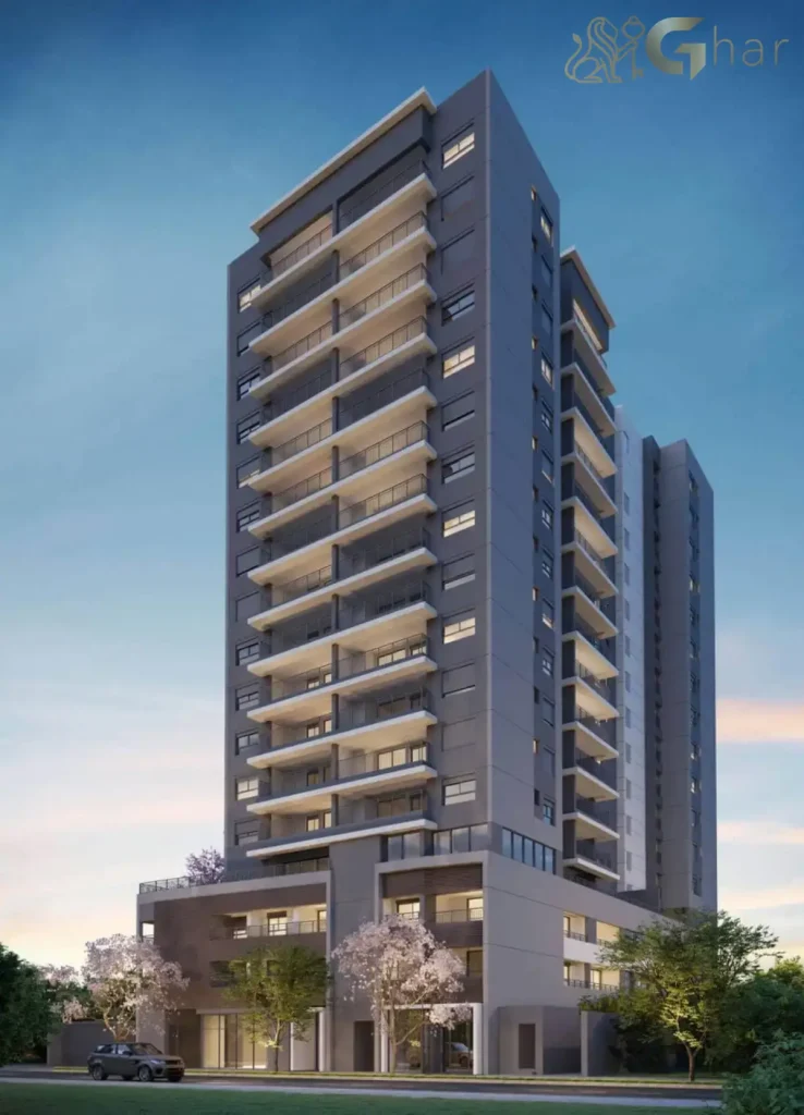 Fachada noturna condomínio Astral Saúde Saúde São Paulo