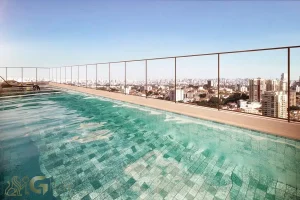 Piscina rooftop no Blue Park Jardim São Paulo