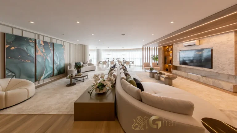 Sala apartamento decorado Bosque Cerejeiras Jardim das Perdizes