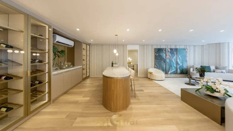 Sala decorada apartamento Bosque Cerejeiras Jardim das Perdizes