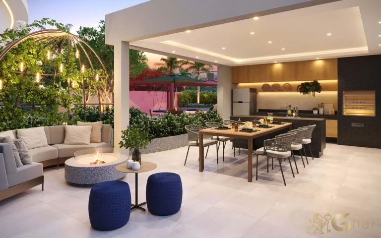 Quiosque com churrasqueira no Bosque Cerejeiras Jardim das Perdizes