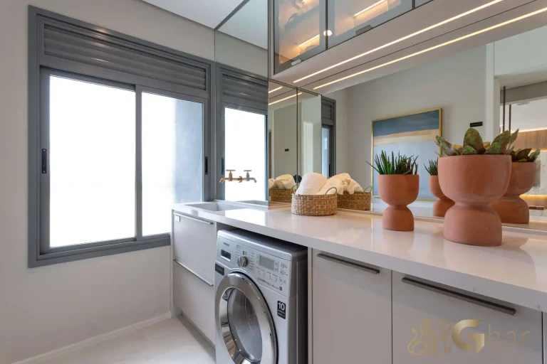 Área de serviço moderna no Bosque Pitangueiras Jardim das Perdizes