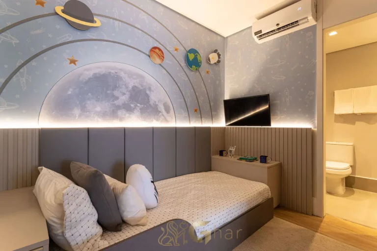 Quarto infantil moderno no Bosque Pitangueiras Jardim das Perdizes