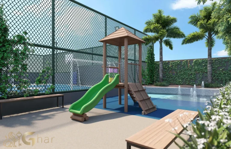 Playground com fonte no Bosque Pitangueiras Jardim das Perdizes