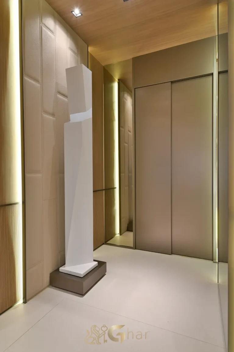 Hall privativo decorado no Brisea Moema