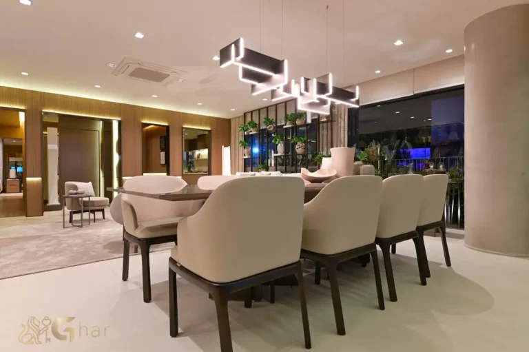Sala de jantar decorada no Brisea Moema em Moema