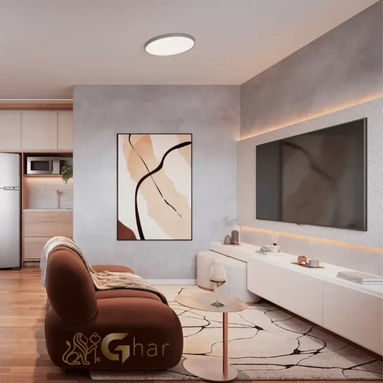 Apartamento decorado living no Brit Parada Inglesa