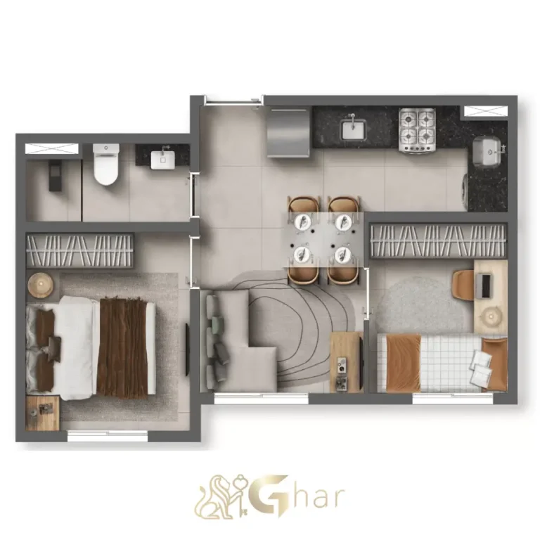 Planta de 2 dormitórios no Brit Parada Inglesa São Paulo