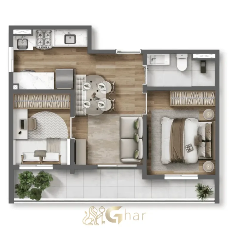 Apartamento 2 dormitórios planta no Brit Parada Inglesa